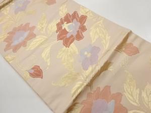 花葉模様織出し名古屋帯